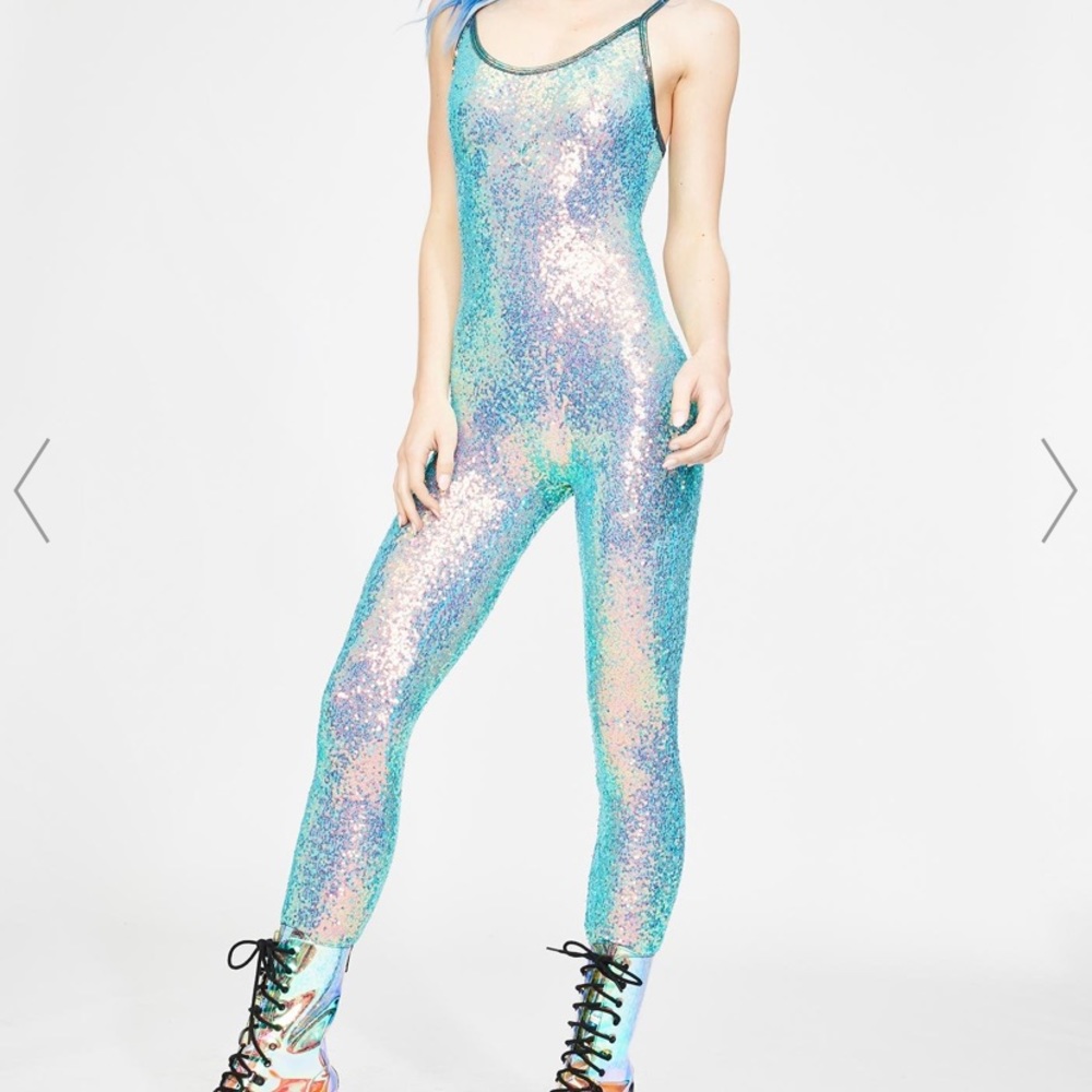 dolls kill sequin cat suit